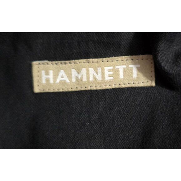 Hamnett Black Faux Leather Cropped Jacket W Zipper Details Textured Pattern VTG - Picture 11 of 15